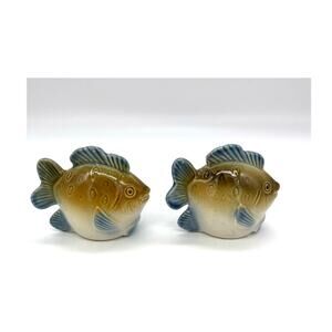 Fish Mini Salt and Pepper Shakers 2.5" Nautical Fishing